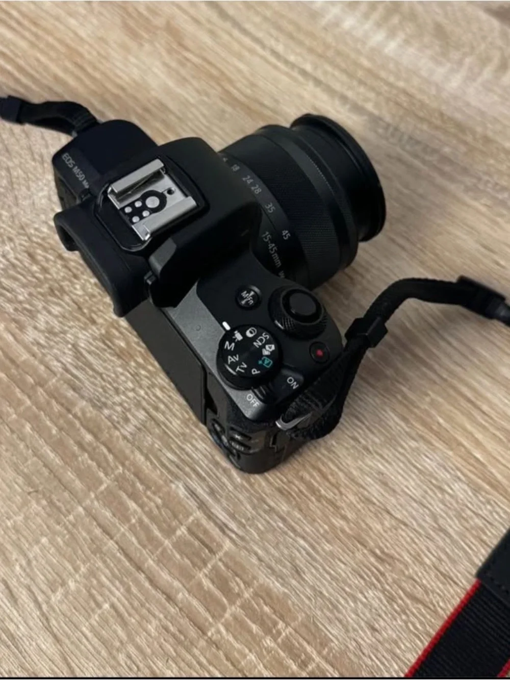 Canon Black Mirrorless Camera with Black Lens
